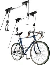 Ceiling Mount Bike Hoist Set of 2 Bike Hangers Pulley System