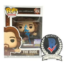 JEFF BRIDGES SIGNED AUTOGRAPH FUNKO POP 1414 THE BIG LEBOWSKI BECKETT BAS