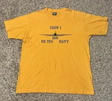 Vintage 90s Screen Stars Best T Shirt Mens XL Single Stitch Made in USA Yellow