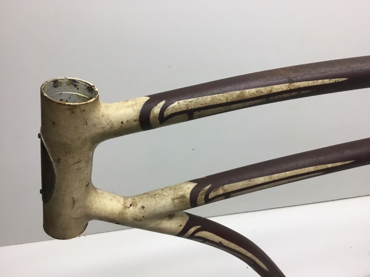 Vintage 1940s Schwinn Mens DX Straightbar Bicycle Frame 26” 2.125