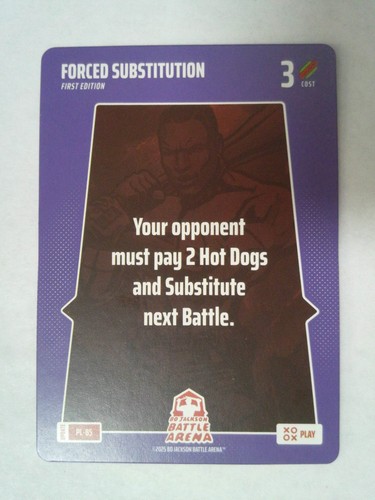 Forced Substitution Play Card 2025 Bo Jackson Battle Arena Alpha Update #PL-85