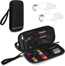 Golf Glove Holder, Golf Glove Case with a Pair of Golf Gloves Stretcher with Hoo