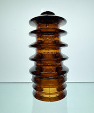 Wild Puce Amber Glass Insulator Capacitor Bushing