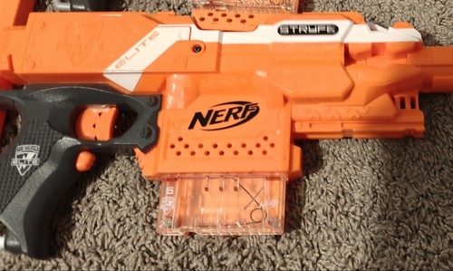 Nerf Elite Stryfe Orange Blue 2 Pack Extra Magazines - Picture 2 of 8