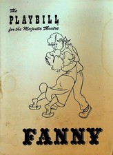 Fanny Playbill March 26 1956 Florence Henderson Ezio Pinza Walter Slezak
