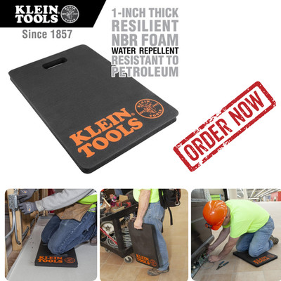 Klein Tools 60135 Kneeling Pad Thick Foam NBR Knee Cushion Tradesman Pro Handle