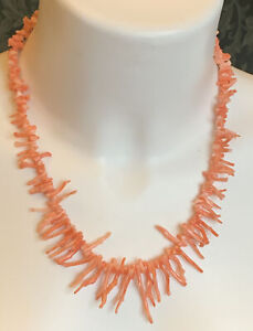 VINTAGE-ANGEL-SKIN-BRANCH-CORAL-GRADUATED-BEAD-LONG-NECKLACE-20-5