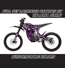 TALARIA STING Purple Black Stickerbomb Decals Stickers Skin Wrap Graphics Kit