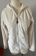 Nwt Snozu Ivory Fuzzy & Soft  Ladies Jacket With Hood Size M- Super Cute