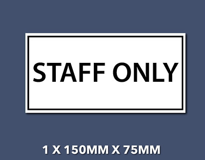 Aufkleber Personal Only Zimmer Türschild selbstklebend Vinyl Decal Hotel, B&B Tür S335