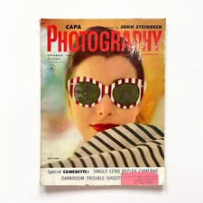 1954 Photography Magazine • Bettie Page Irving Klaw Ad • John Steinbeck Article