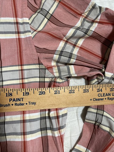 Banana Republic Hombres 16-16 1/2 Rosa Cuadros Manga Larga Algodón - Imagen 6 de 11