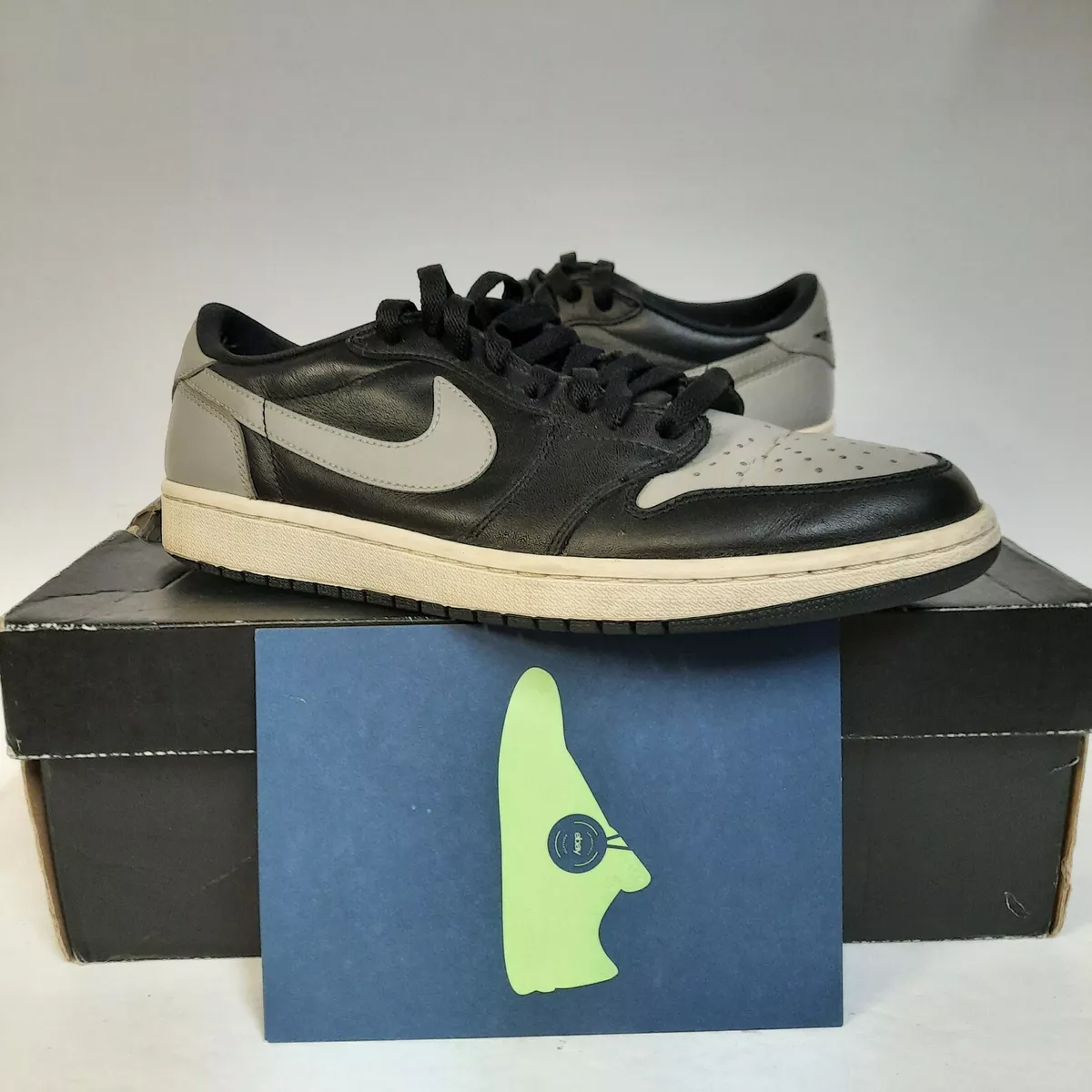 Nike Air Jordan 1 Low Retro Shoes OG Shadow Black Grey Men's Size 9.5 Shoes 2015