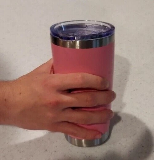 tumbler pink 20oz  (Holds temperature better than YETI)