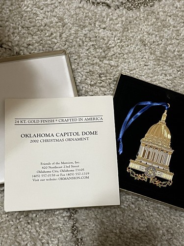 2002 Special Collector's Edition Oklahoma State Capitol Dome Christmas Ornament - Picture 8 of 9