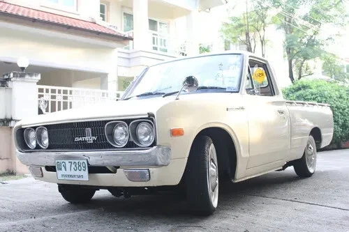 Round chrome side mirror, original style,fit for Datsun 320 520 521 620 set L&R Foto 2 de 3