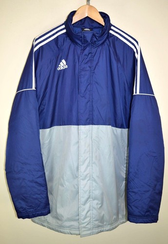 VINTAGE ADIDAS 00s CASUALS QUILTED MANAGERS COACH JACKET COAT RETRO RARE  size XL | eBay