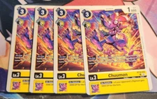 x4 Playset Digimon CHUUMON BT14-032 Yellow Common TCG