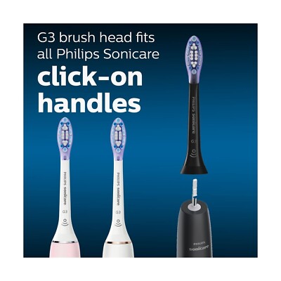Philips Sonicare DiamondClean G3 Replacement Brush Heads (4 Pack) - Black, Premium Gum Care