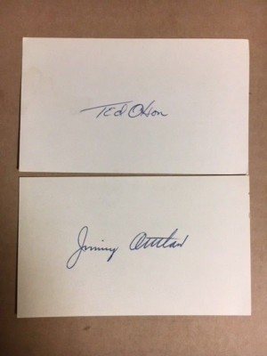 Jimmy Outlaw Reds Jimmy Outlaw 1937 Reds/Tiger/Boston Bees Signed Index Card JSA ...