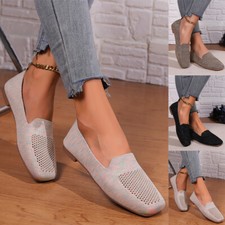 Women's Flats Shoes Casual Ballet Ladies Slip on Square Toe Walking Dress Shoes