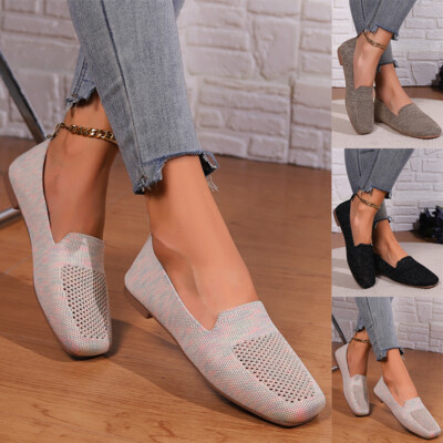 Women's Flats Shoes Casual Ballet Ladies Slip on Square Toe Walking Dress Shoes | eBay Women's Flats Shoes Casual Ballet Ladies Slip on Square Toe Walking Dress Shoes | eBay