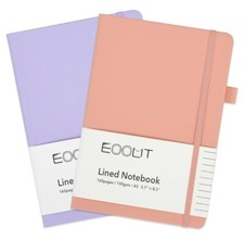 2pk EOOUT Spiral Notebook Hardcover Spiral Journal Women 5.7x8.3  Blue Lavender