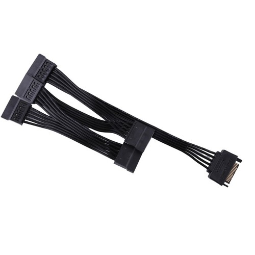 Computer Hard Drive Power Cord Power Cord 15pin Male To 1/2/3/4/5 Female - Afbeelding 7 van 11