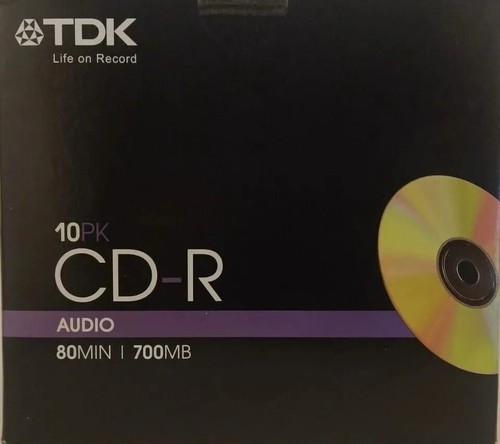 10 X TDK CD-R Audio 80 min Blank CD-R Audio Neuf New Neu Nuovo - Photo 3/5