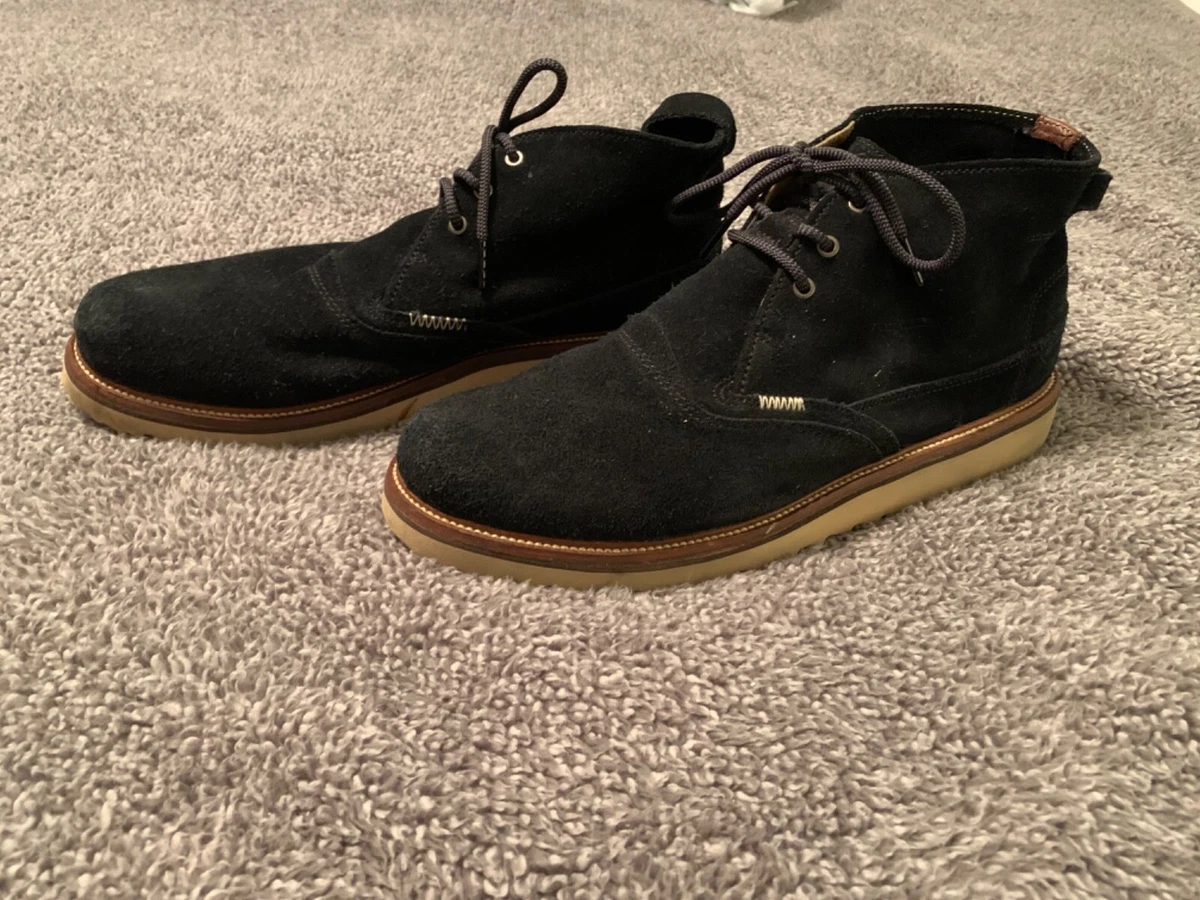 Lacoste Mens Farmington 3 SRM Suede Leather Chukka Boots Size 12 Black Lace Up |