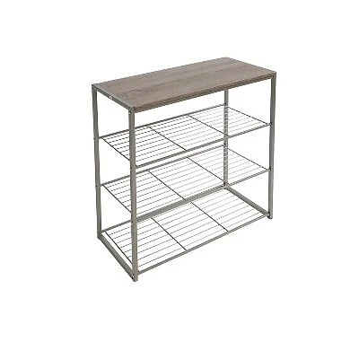 FUNKOL 6 -layer Corner Chrome(Silver) Kitchen Shelf Metal Heavy-Duty Craft Free Standing Storage Rack Height Adjustable