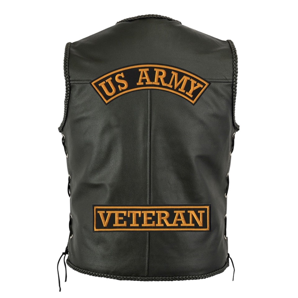 US ARMY VETERAN Gold Rocker Patches 12