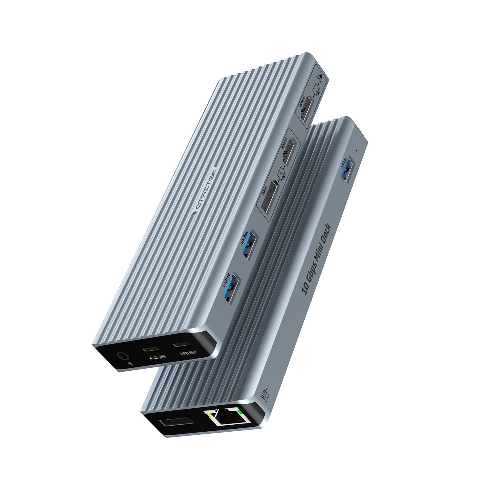 Qhou Docking Station per laptop, 11 in 1, docking station USB C con due (C9k)