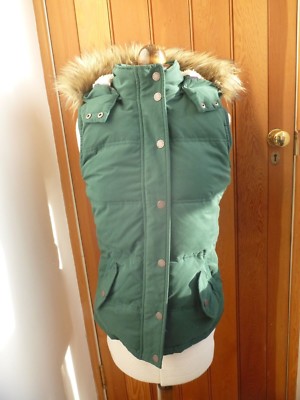 FAT FACE FOREST GREEN DOWN PADDED GILET 