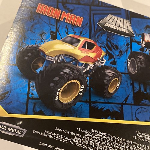 Monster Jam Marvel Series 1 Iron Man Vs War Machine 2 Pack 1:64 Scale True Metal - Picture 9 of 10