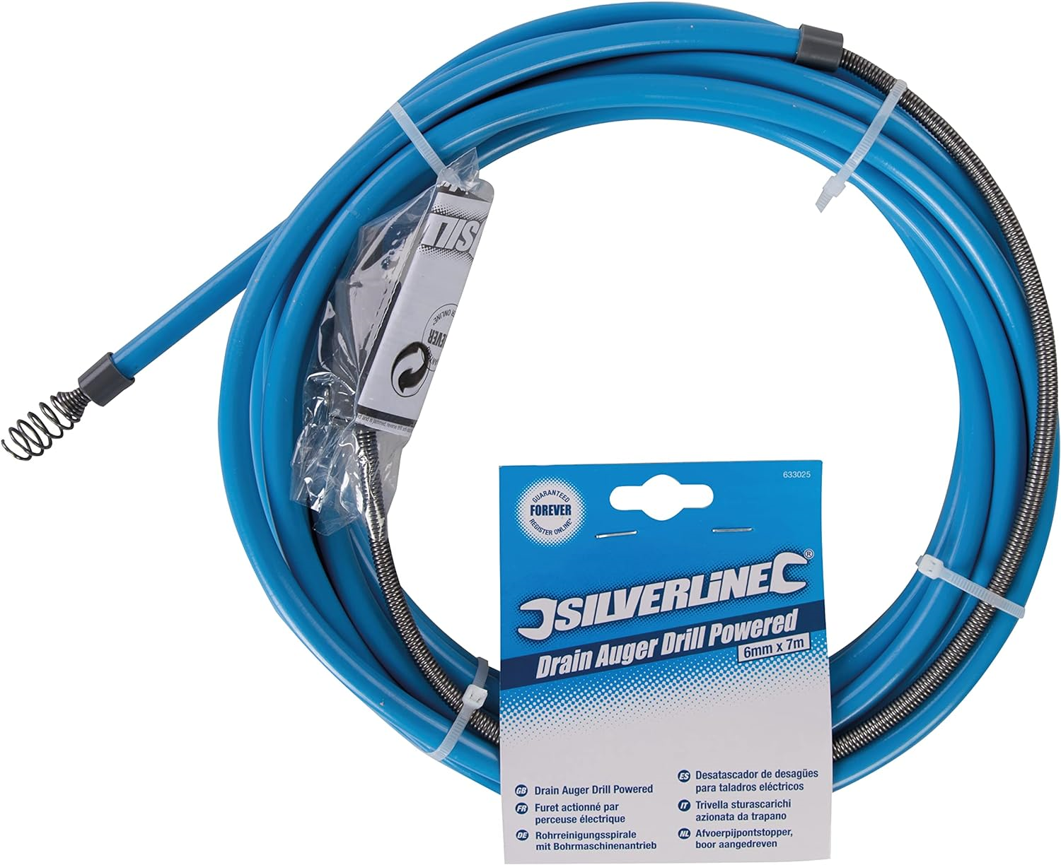 Silverline Drain Auger Drill Powered 6mm x 7m 633025 689998201820 eBay