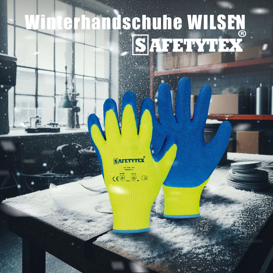 Arbeitshandschuhe Winter Handschuhe Winterhandschuhe Latex beschichte Safetytex - Bild 3 von 4