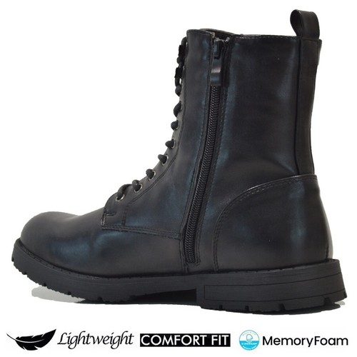 MENS WALKING HIKING CASUAL POLICE WORK SECURITY MILITARY WINTER ANKLE BOOTS SIZE - Picture 18 of 25