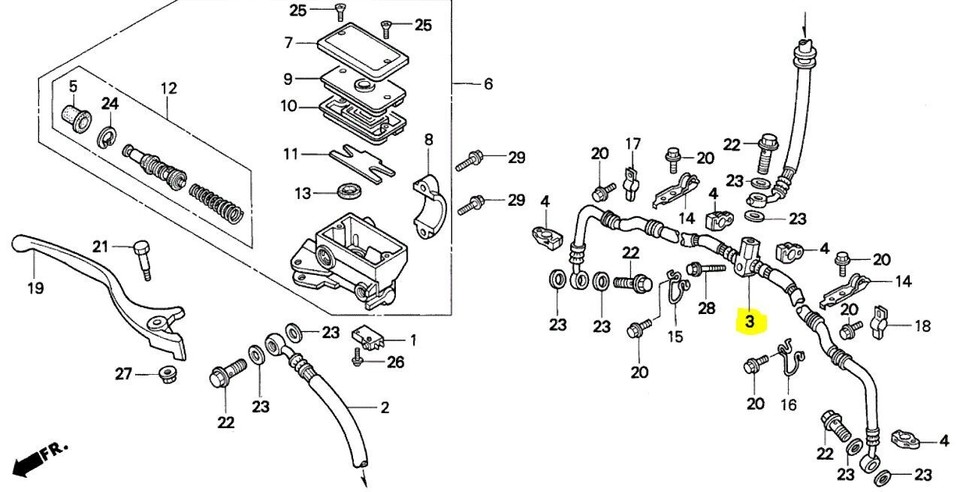 HONDA FRONT BRAKE HOSE 1993 - 1998 TRX300FW FOURTRAX GENUINE OEM NEW - Foto 12