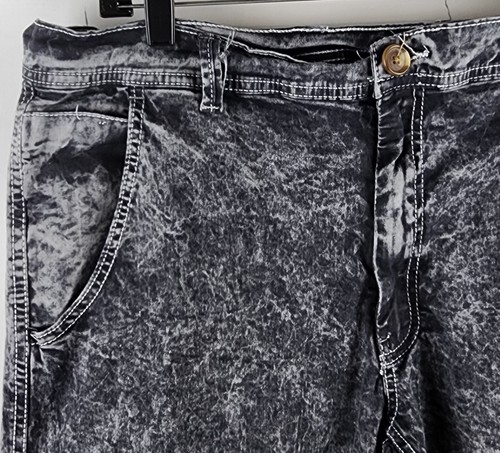Jordan Craig Jeans Mens 36x31 Black Acid Wash Denim Slim Joggers - Picture 3 of 8