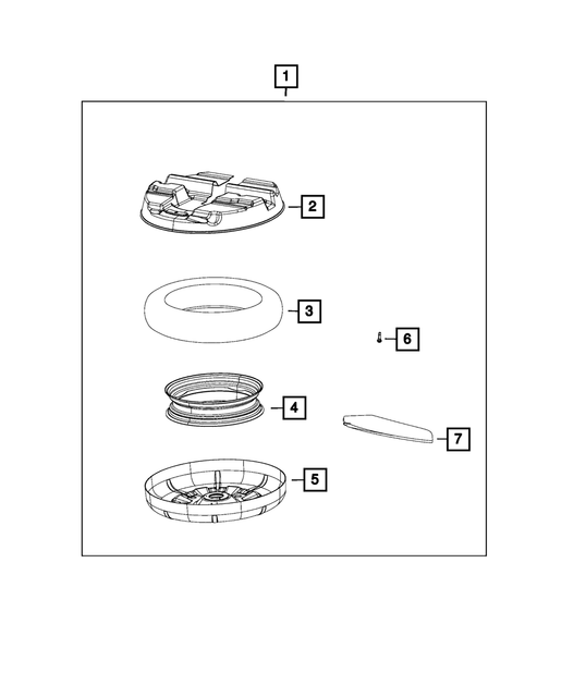 2014 to 2017 Chrysler Town and Country Dodge Grand Caravan Spare Tire Kit Mopar OEM Spare Tire