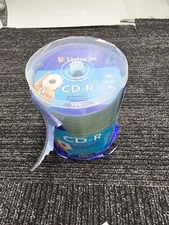 (QTY 100) Verbatim CD-R 700MB 52X with Blank White Surface 94712 For Digital