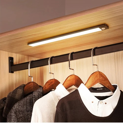 LED PIR Motion Sensor Strip Light USB Rechargeable Magnetic Cabinet Closet Lamp - Picture 10 of 25