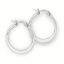 STAINLESS STEEL 2 mm x 25 mm Hoop Earrings  1 pair with click hoop