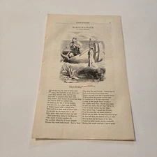 King Arthur Lady Of The Lake Sword c. 1864 Engraving (367)