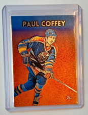 Paul Coffey Platinum Plated Artist Signed "Edmonton Oilers" Trading Card 1/1