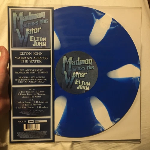 Elton John Madman Across the Water Limited Edition Propeller Blue/White Vinyl...