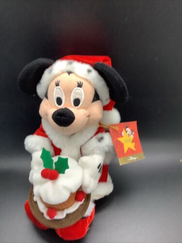 Disney Store Minnie Mouse Plush Soft Toy Collectable 2000 Christmas Xmas NEW - Picture 2 of 6