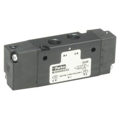 Parker B330000xxc Valve, Air Pilot,4 Way,1/8 In Port