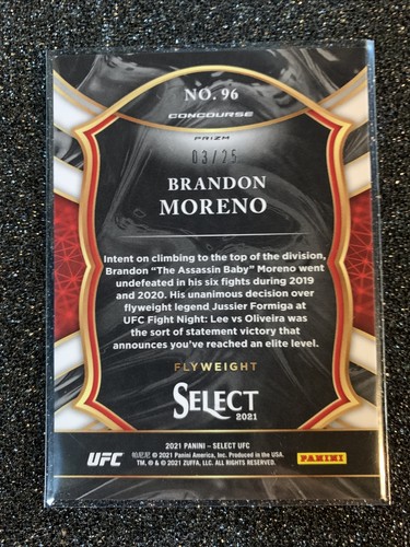 2021 Panini UFC Select - Tie Dye #96 Brandon Moreno RC 3/25 concourse - Picture 2 of 2